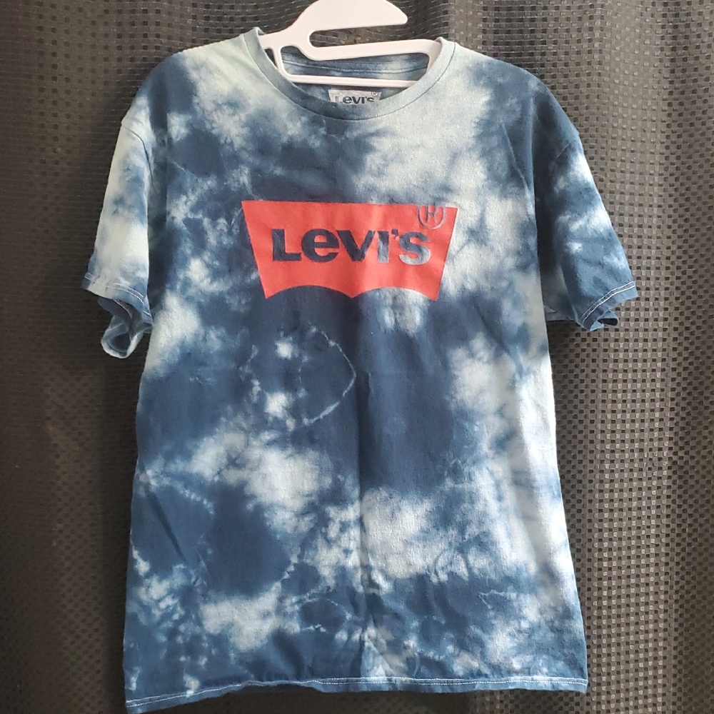 Levi's Red Logo Blue Tie-Dye Tee